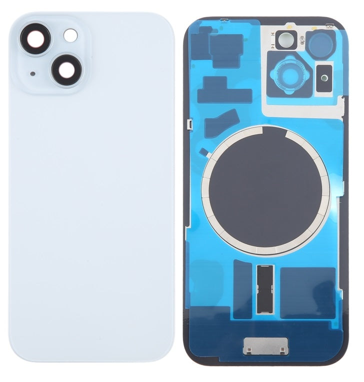 Back Glass Panel for for Apple iPhone 15 Plus Blue with Camera Lens and Magsafe Magnet - EGFix