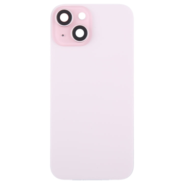 Back Glass Panel for for Apple iPhone 15 Plus Pink with Camera Lens - EGFix