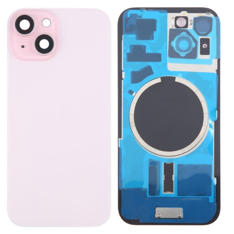 Back Glass Panel for for Apple iPhone 15 Plus Pink with Camera Lens and Magsafe Magnet - EGFix