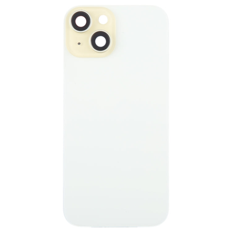Back Glass Panel for for Apple iPhone 15 Plus Yellow with Camera Lens - EGFix