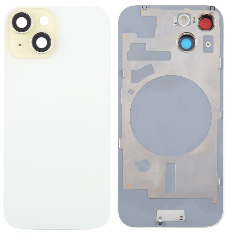Back Glass Panel for for Apple iPhone 15 Plus Yellow with Camera Lens - EGFix
