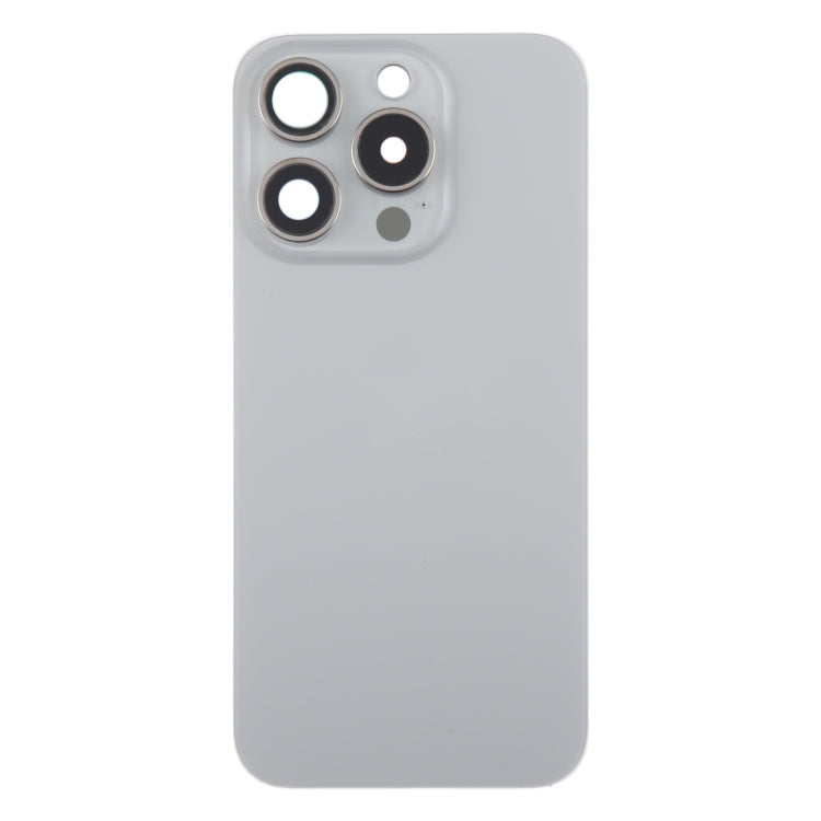Back Glass Panel for for Apple iPhone 15 Pro Max Grey with Camera Lens - EGFix