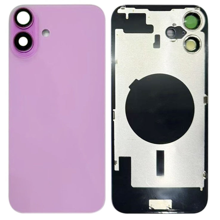 Back Glass Panel for for Apple iPhone 16 Pink with Camera Lens - EGFix