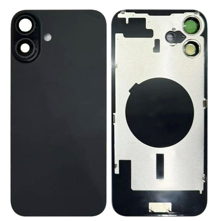Back Glass Panel for for Apple iPhone 16 Plus Black with Camera Lens - EGFix