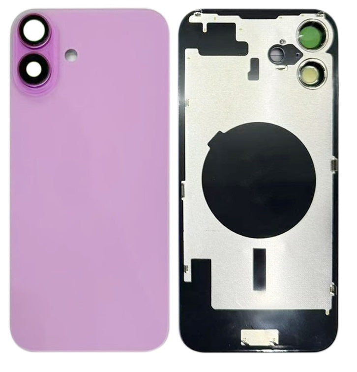 Back Glass Panel for for Apple iPhone 16 Plus Pink with Camera Lens - EGFix