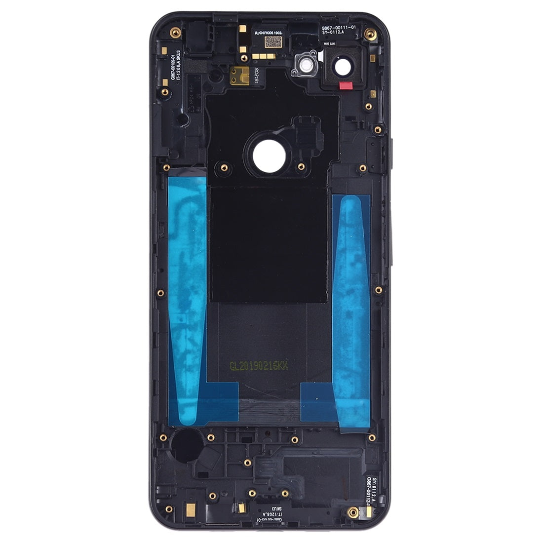 Back Glass Panel for Google Pixel 3a XL Black with Camera Lens EGFix