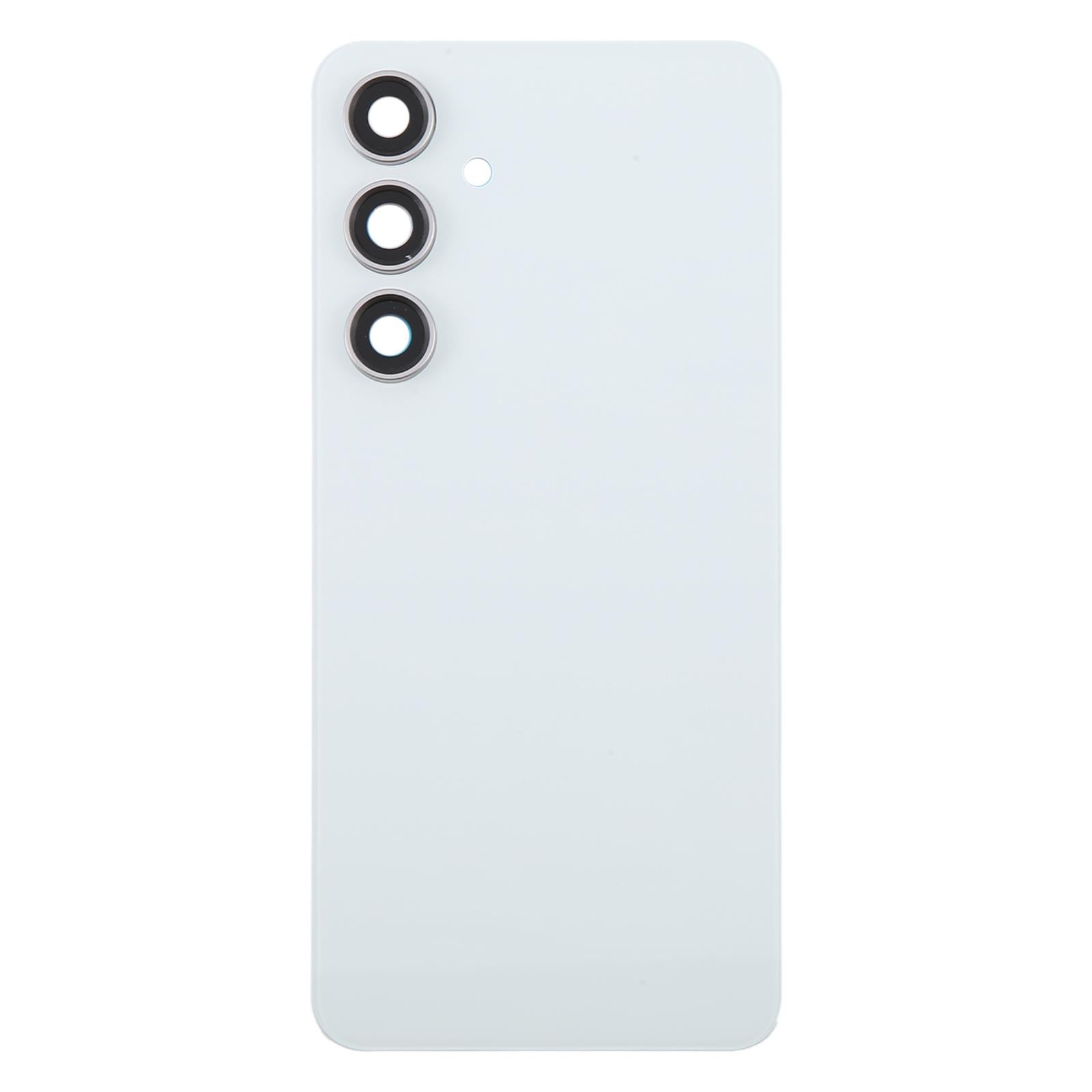 Back Glass Panel for Samsung Galaxy S24 FE 5G White with Camera Lens