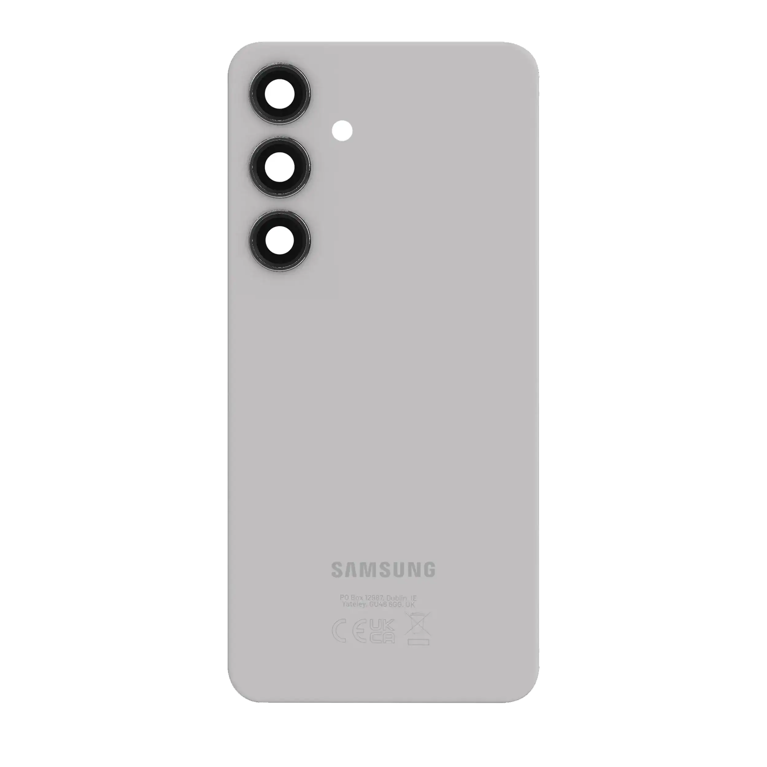 Back Glass Panel for Samsung Galaxy S24 Plus 5G Marble Grey with Camera Lens EGFix