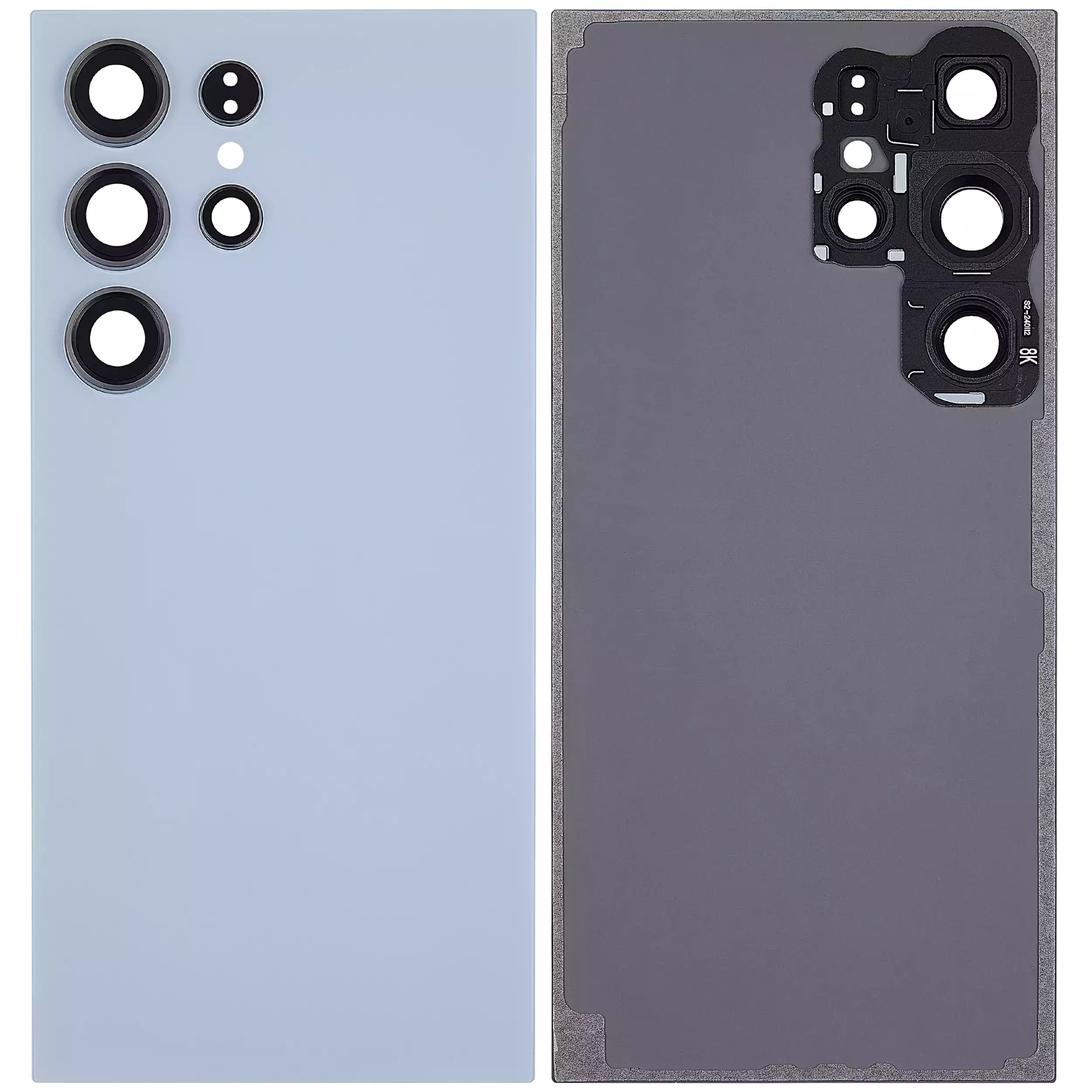 Back Glass Panel for Samsung Galaxy S24 Ultra 5G Titanium Blue with Camera Lens