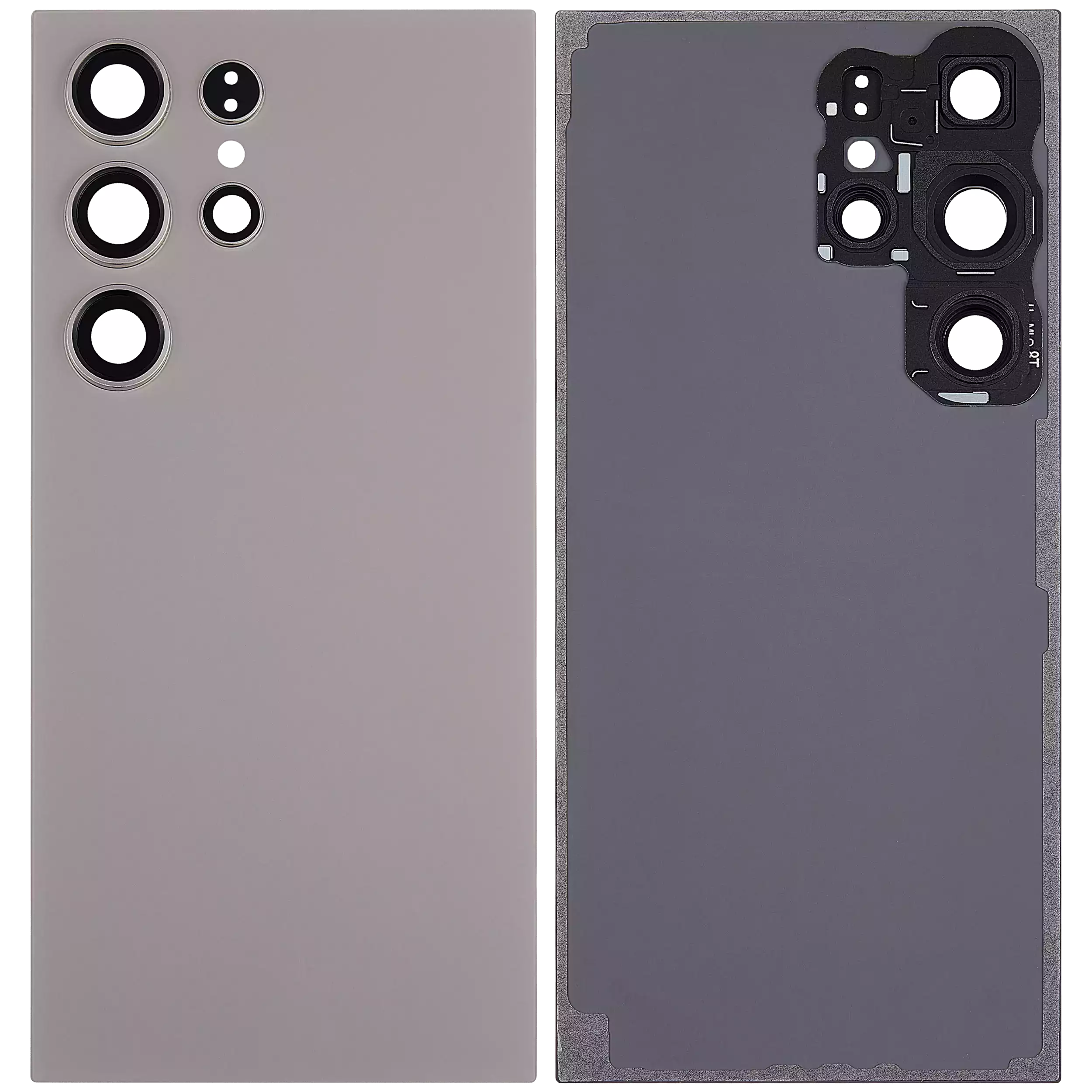 Back Glass Panel for Samsung Galaxy S24 Ultra 5G Titanium Gray with Camera Lens