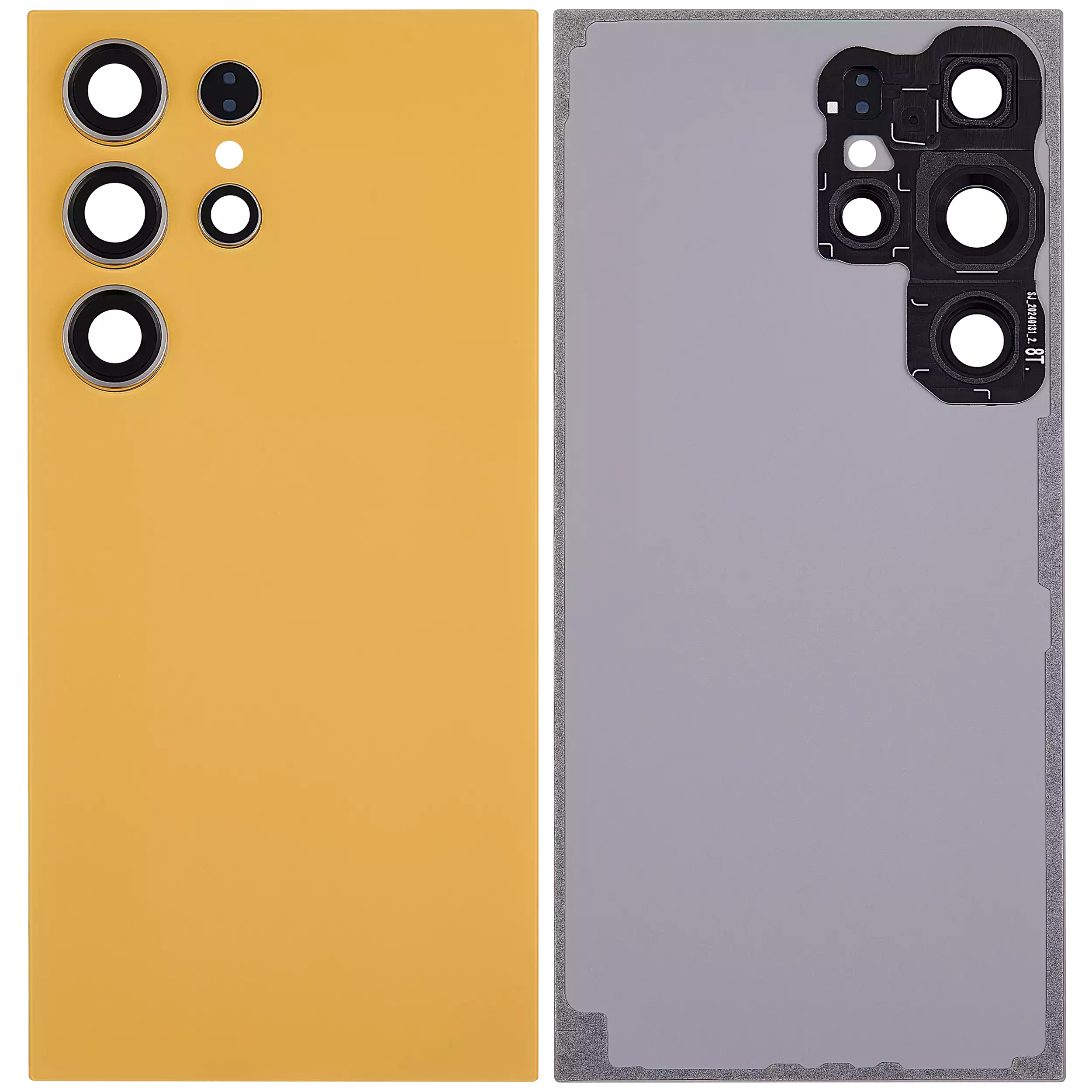 Back Glass Panel for Samsung Galaxy S24 Ultra 5G Titanium Orange with Camera Lens