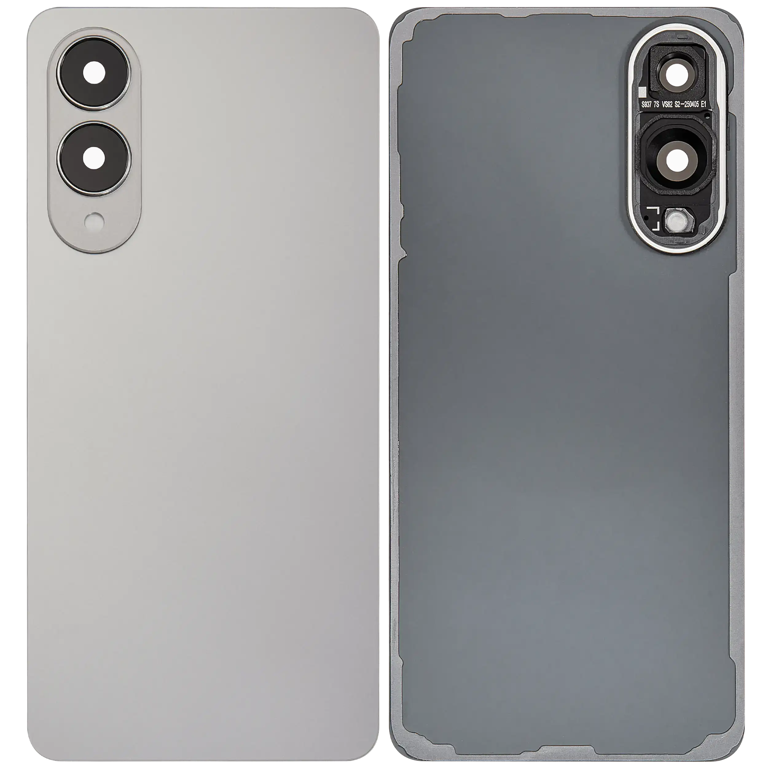 Back Glass Panel for Samsung Galaxy S25 Edge Titanium Silver with Camera Lens