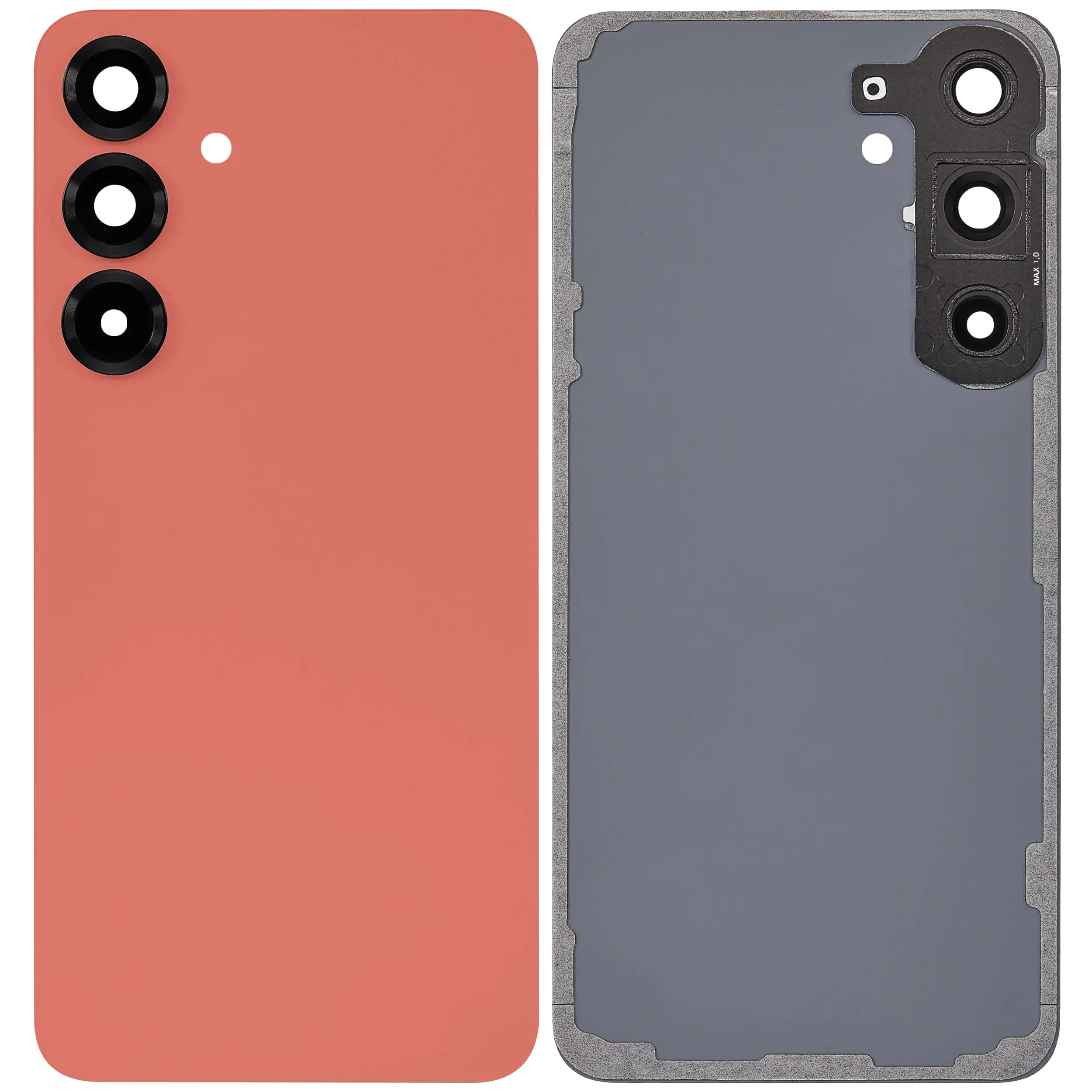 Back Glass Panel for Samsung Galaxy S25 Plus 5G Coral Red with Camera Lens