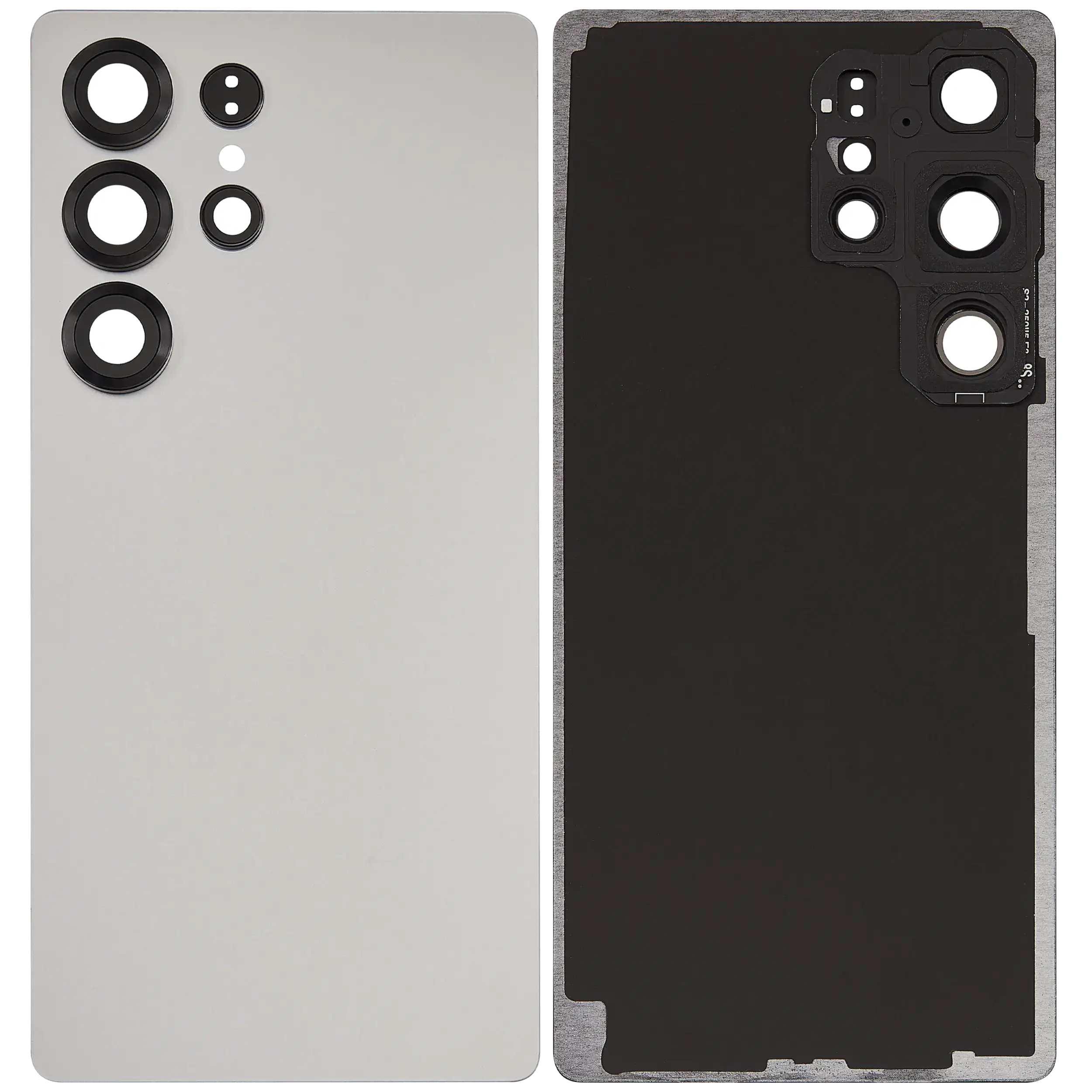 Back Glass Panel for Samsung Galaxy S25 Ultra with Camera Lens Silver