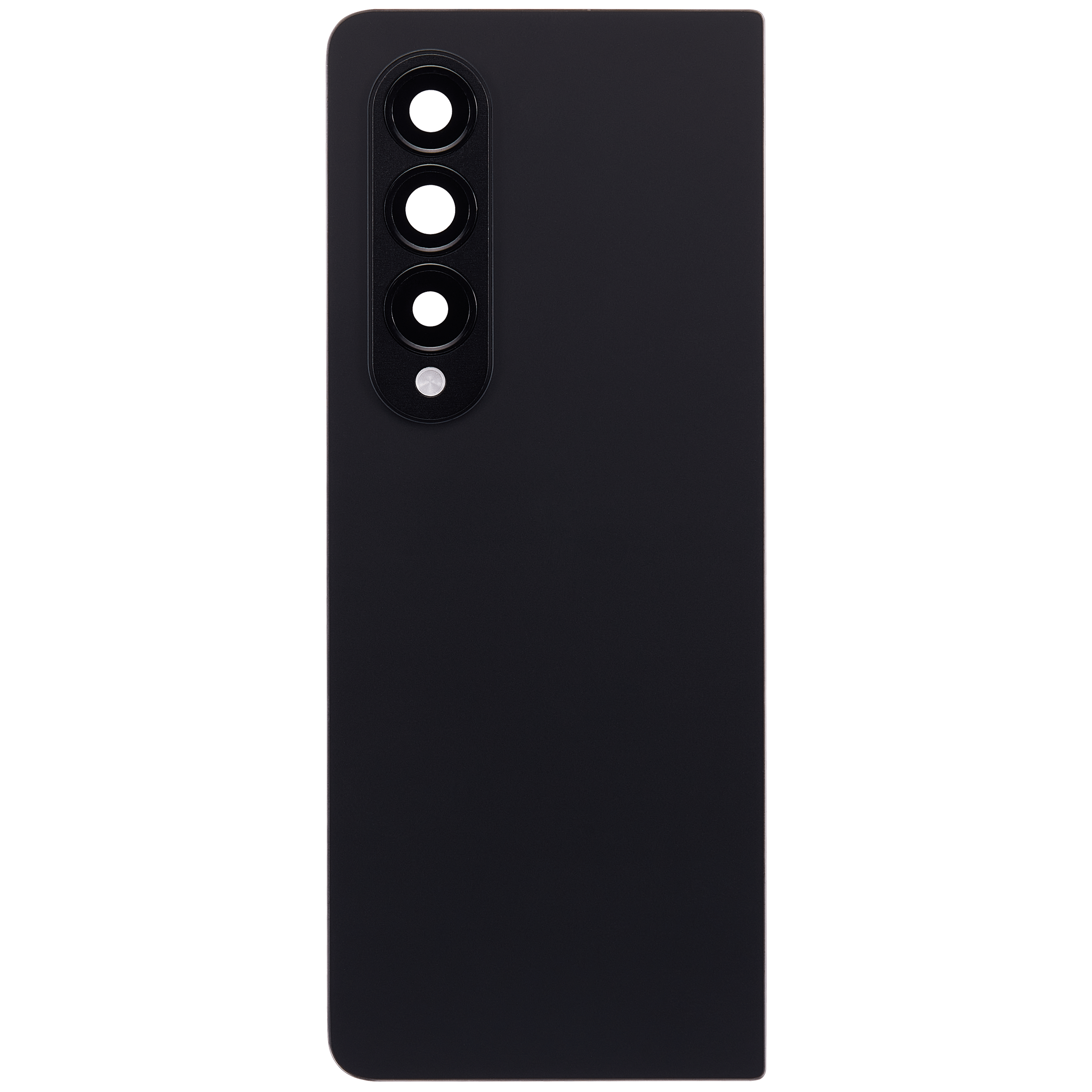 Back Glass Panel for Samsung Galaxy Z Fold 4 Black with Camera Lens - EGFix