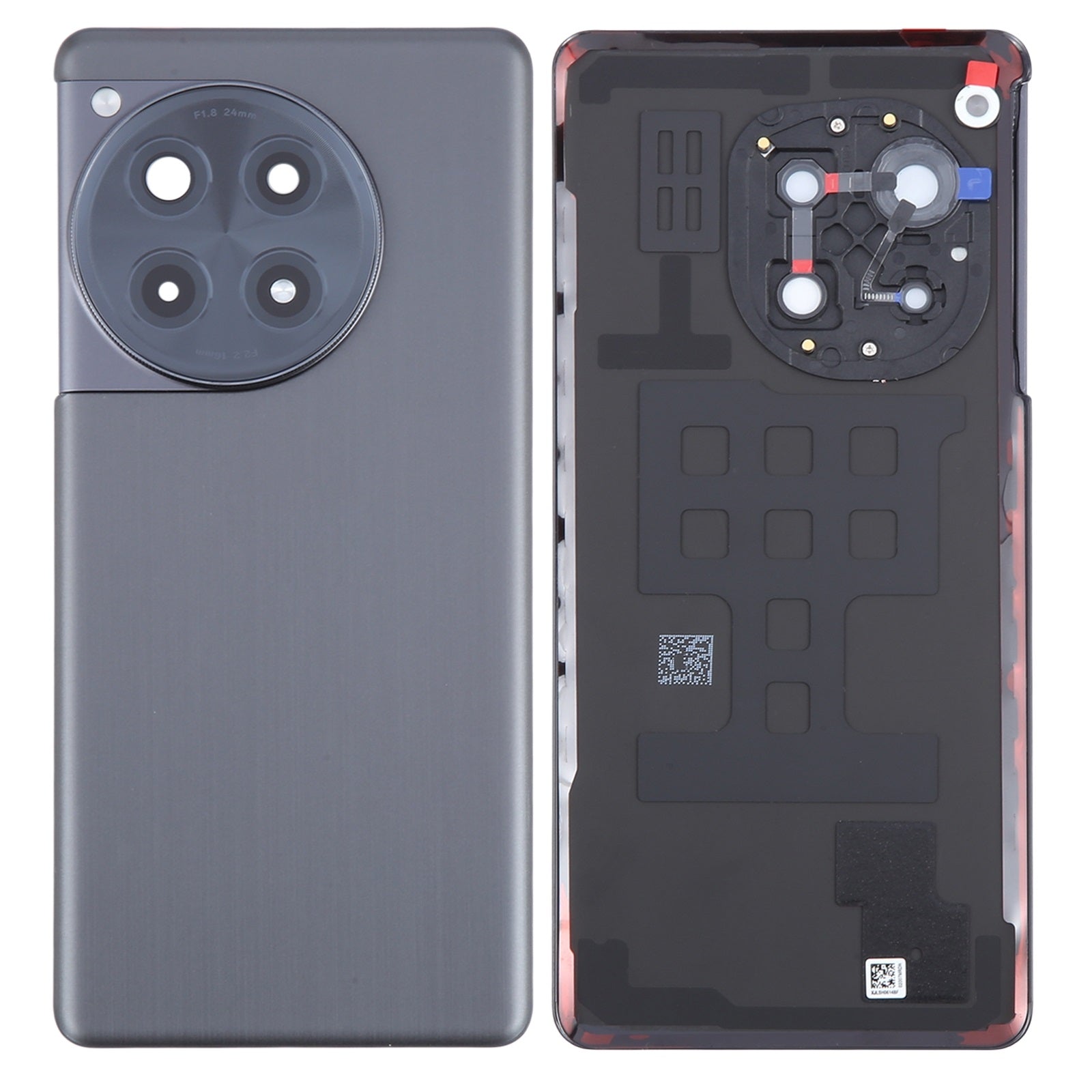 Back Glass Panel with Camera Lens for Oneplus 12R Black - EGFix