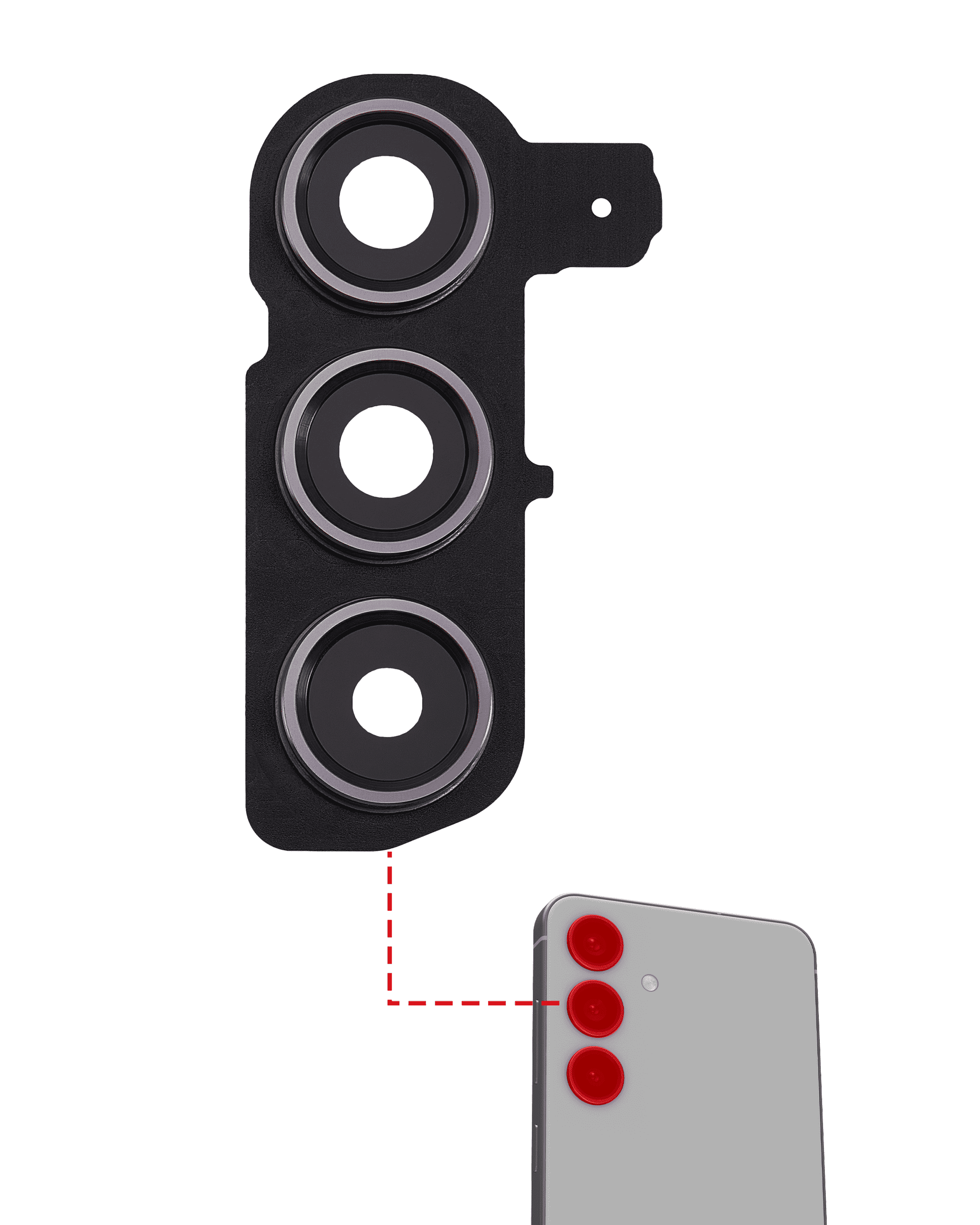 Camera Lens for Samsung Galaxy S24 5G Onyx Black with Frame EGFix