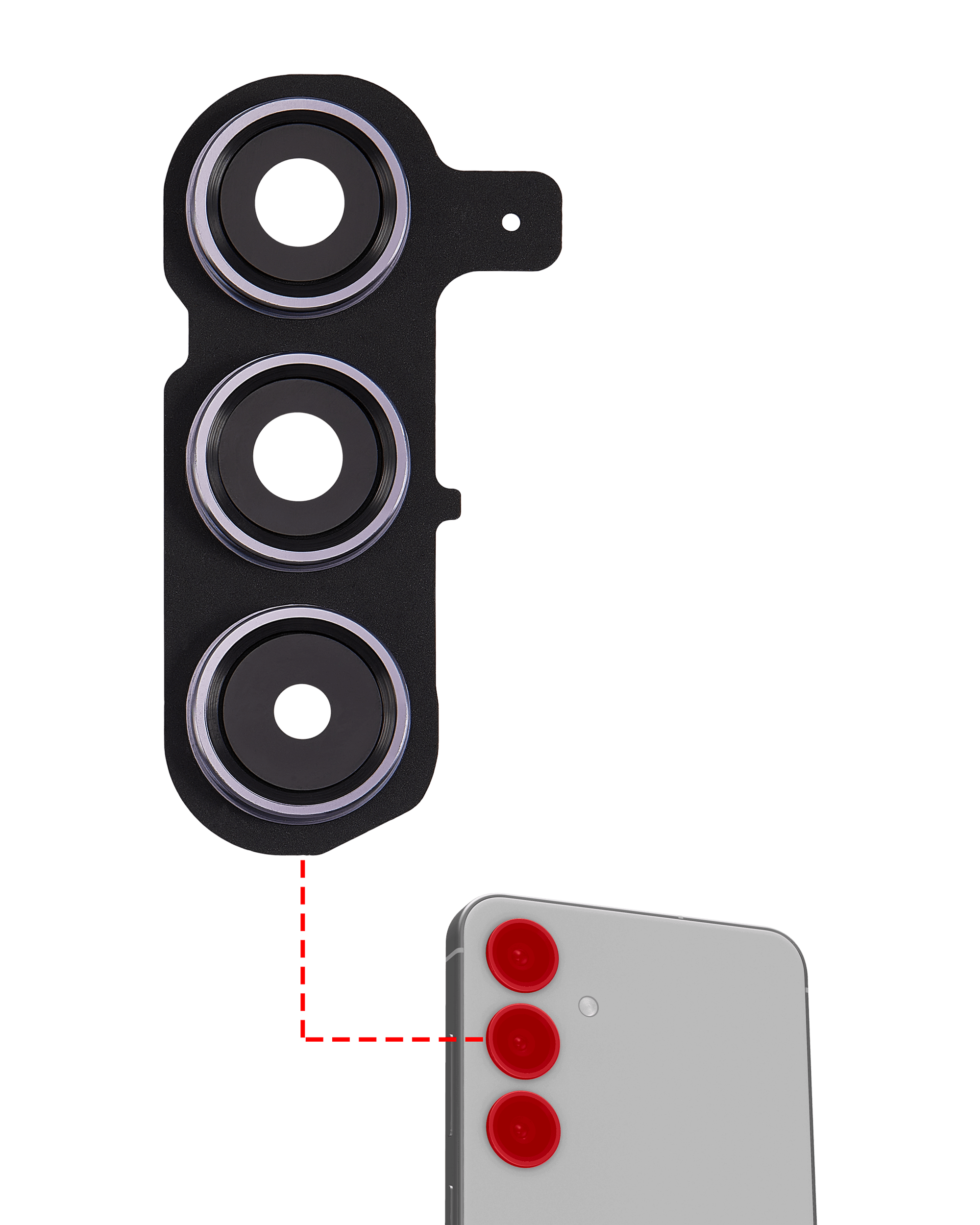 Camera Lens for Samsung Galaxy S24 Plus 5G Cobalt Violet with Frame EGFix