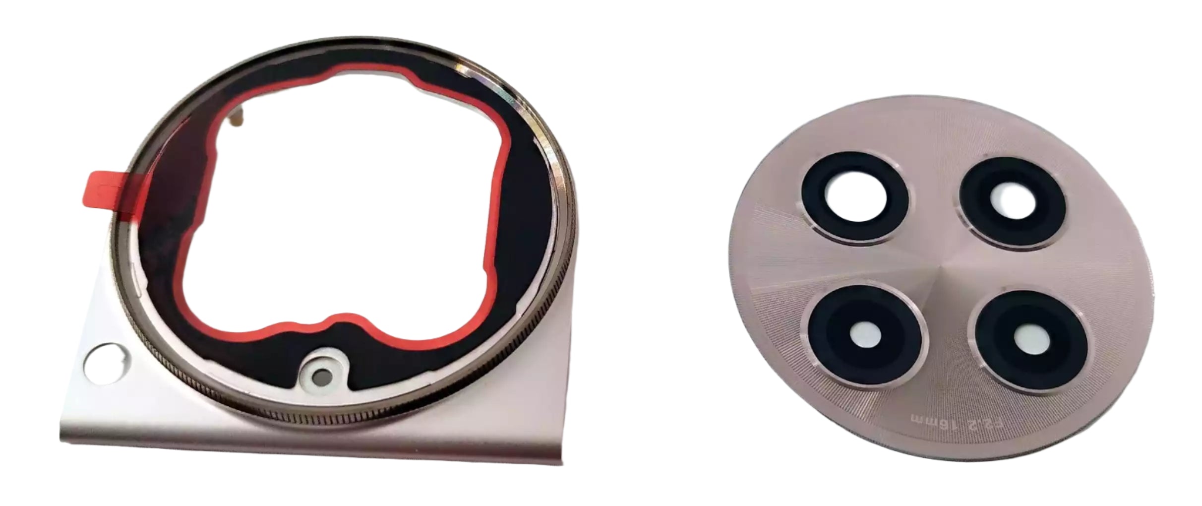 Camera Lens Glass for Oneplus 12R Gold with Frame - EGFix