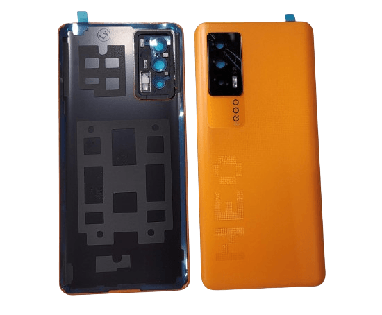 Back Glass Panel Cover compatible with IQOO Neo 5 Orange With Lens - EGFix
