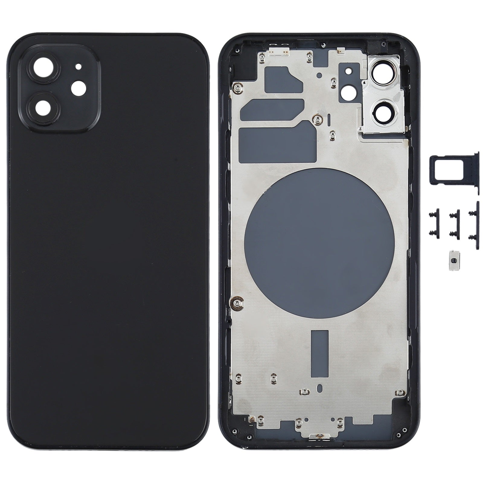 Housing Body for Apple iPhone 12 Black – EGFix