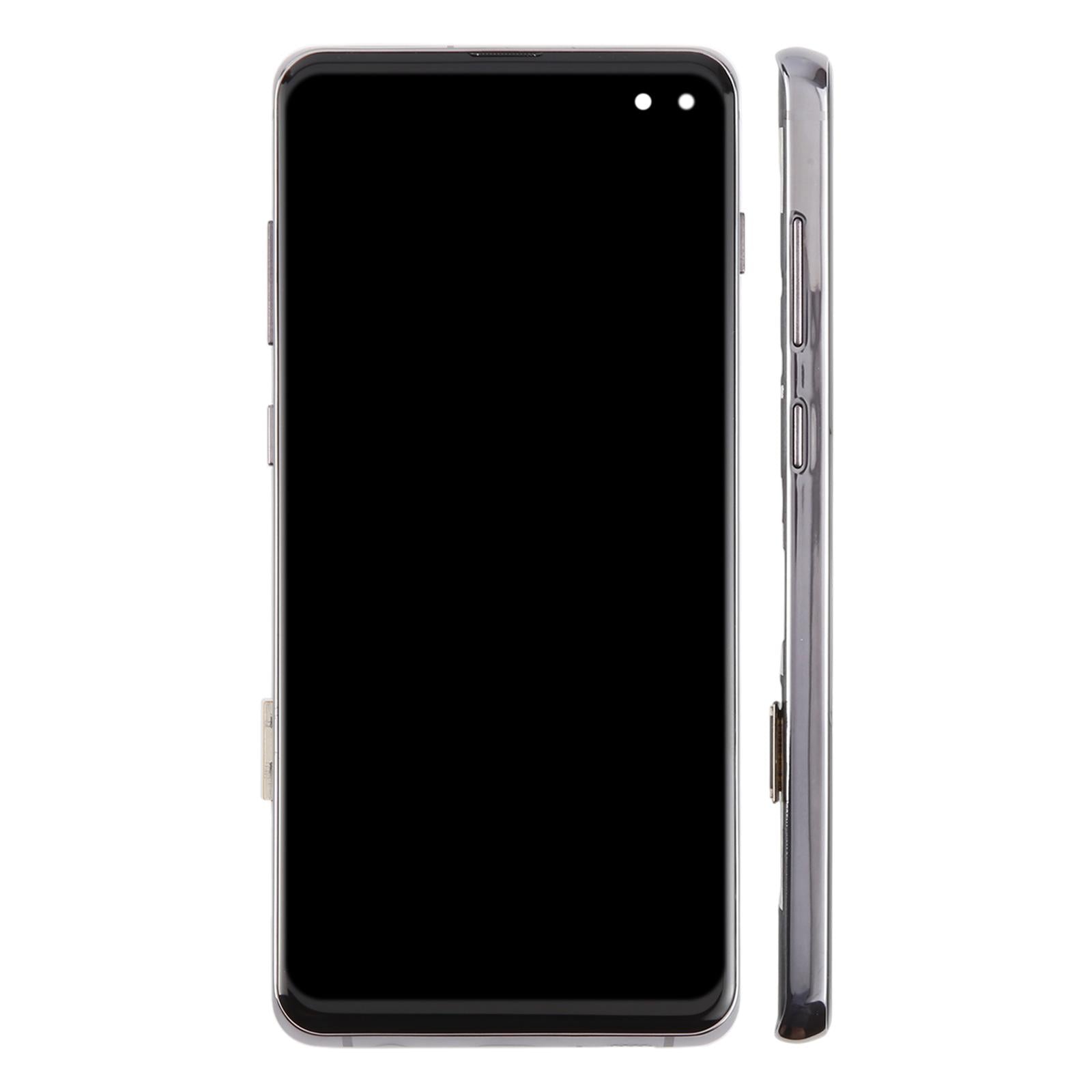 LCD Display Screen for Samsung Galaxy S10 Plus Black with Frame Folder Combo