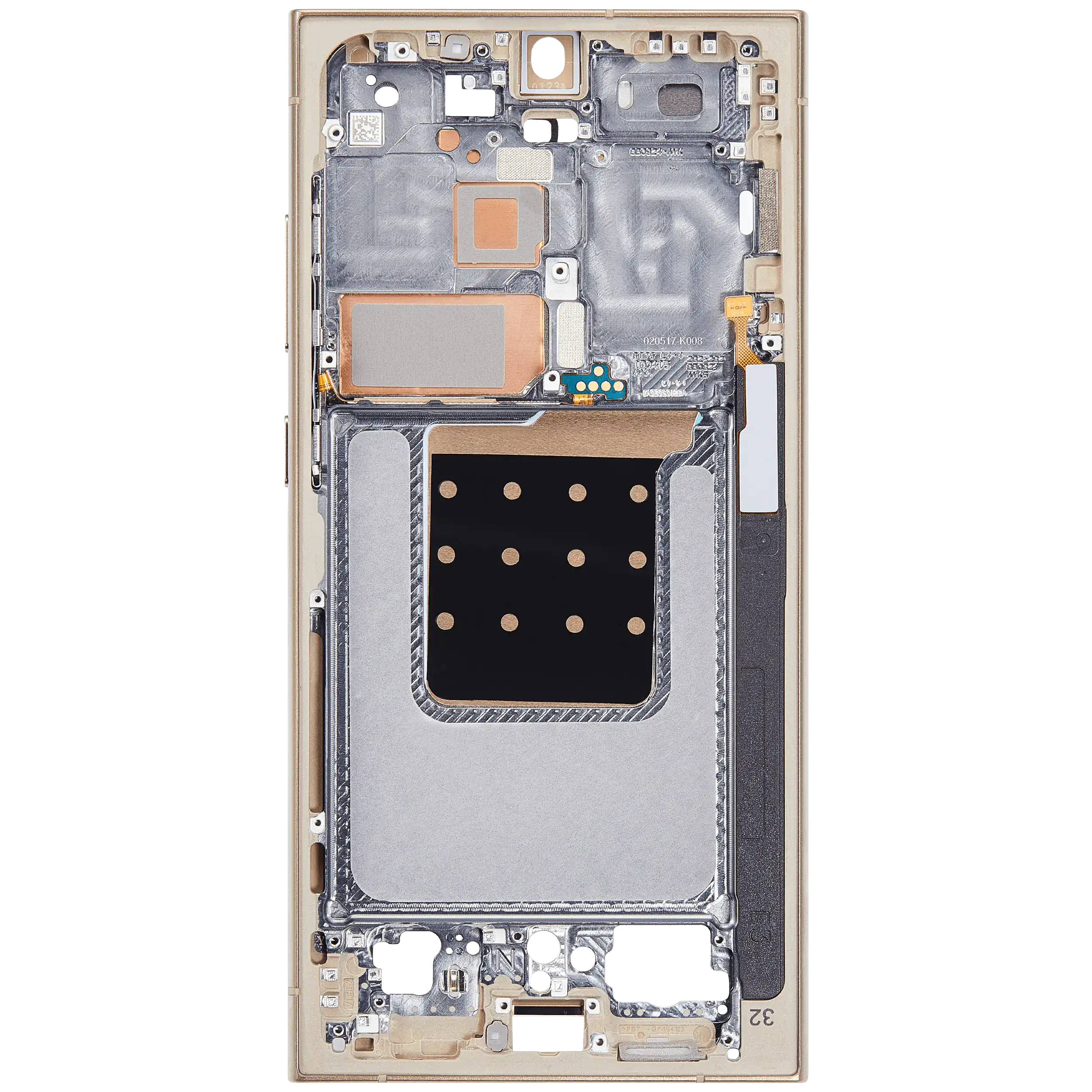 LCD Frame Middle Chassis for Samsung Galaxy S24 Ultra 5G Titanium Yellow EGFix