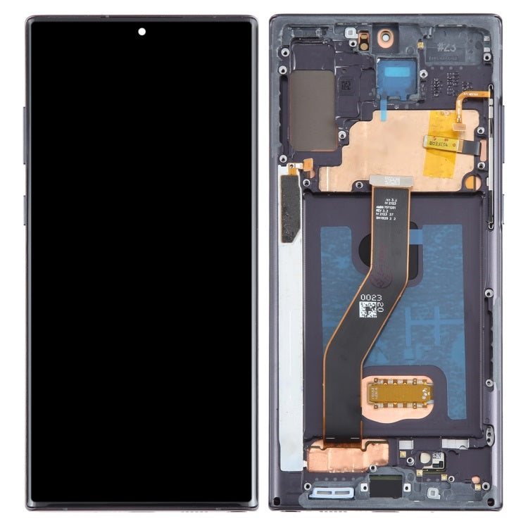 OLED Display Screen for Samsung Galaxy Note 10 Plus (Folder Combo) Fingerprint Work (With Frame Black)