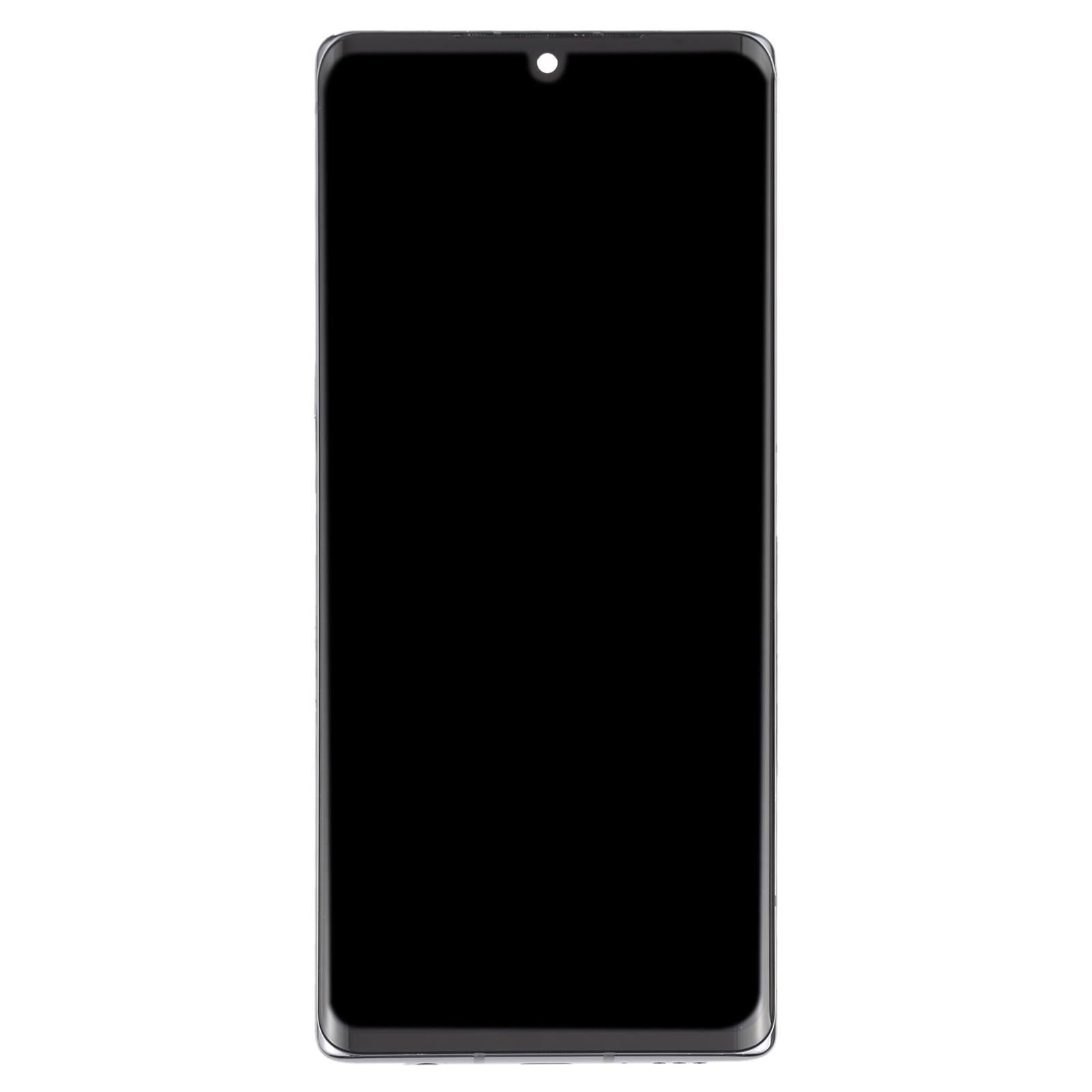 OLED Display Screen for LG Velvet 5G Black with Frame Folder Combo Fingerprint Working