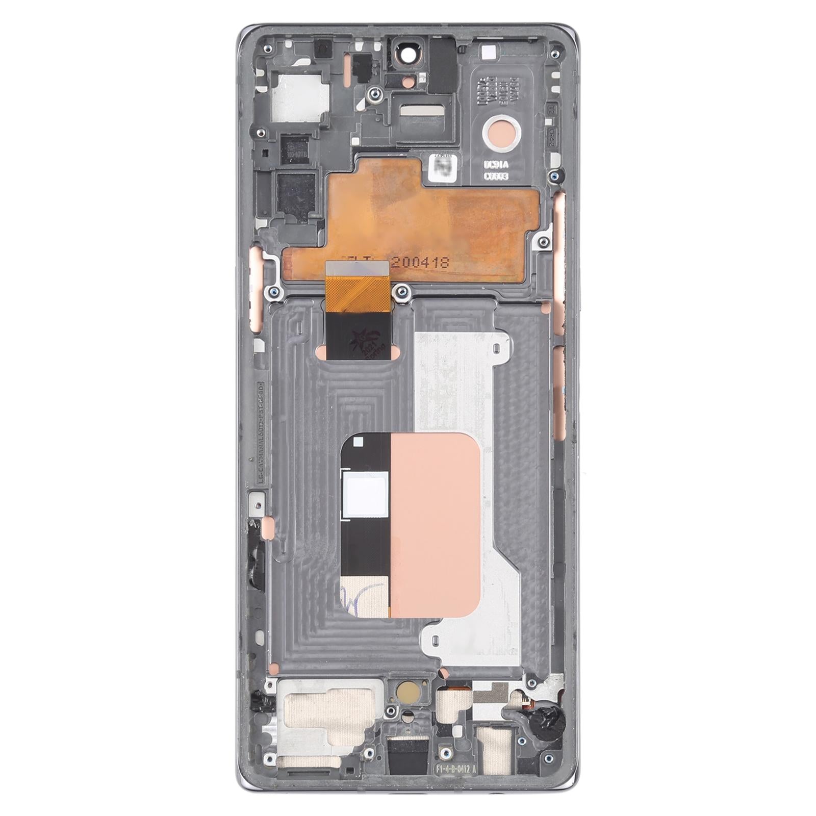 OLED Display Screen for LG Velvet 5G Black with Frame Folder Combo Fingerprint Working