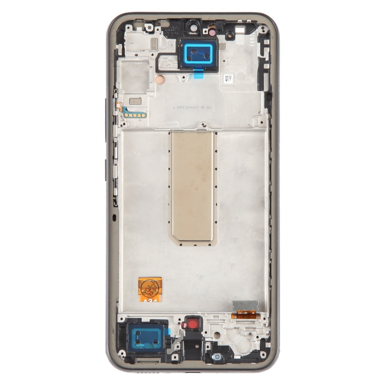 OLED Display Screen for Samsung Galaxy A34 5G Black with Frame Folder Combo Fingerprint Working