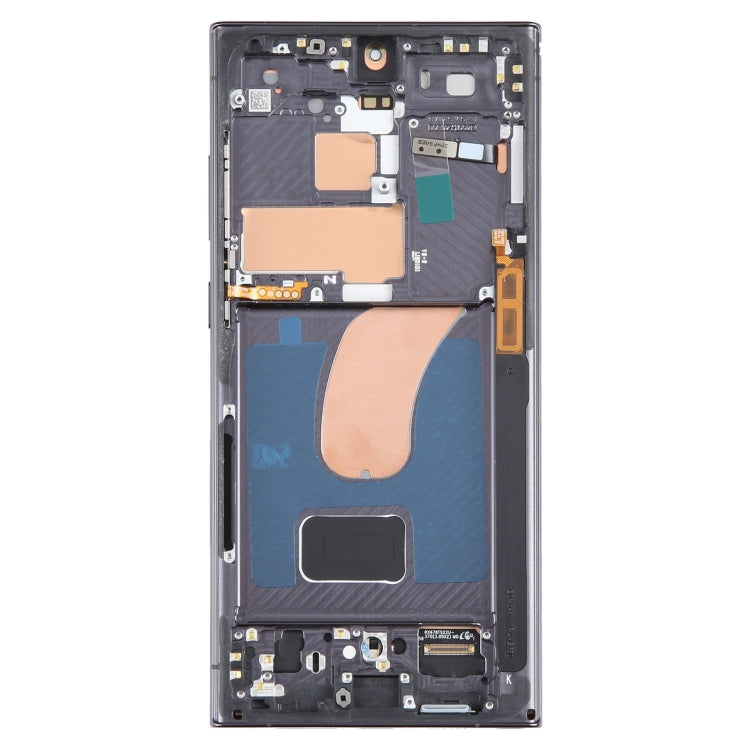 OLED Display Screen for Samsung Galaxy S23 Ultra Black with Frame Folder Combo Fingerprint Working EGFix