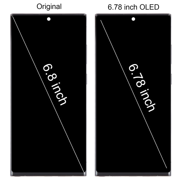 OLED Display Screen for Samsung Galaxy S23 Ultra Black with Frame Folder Combo Fingerprint Working EGFix