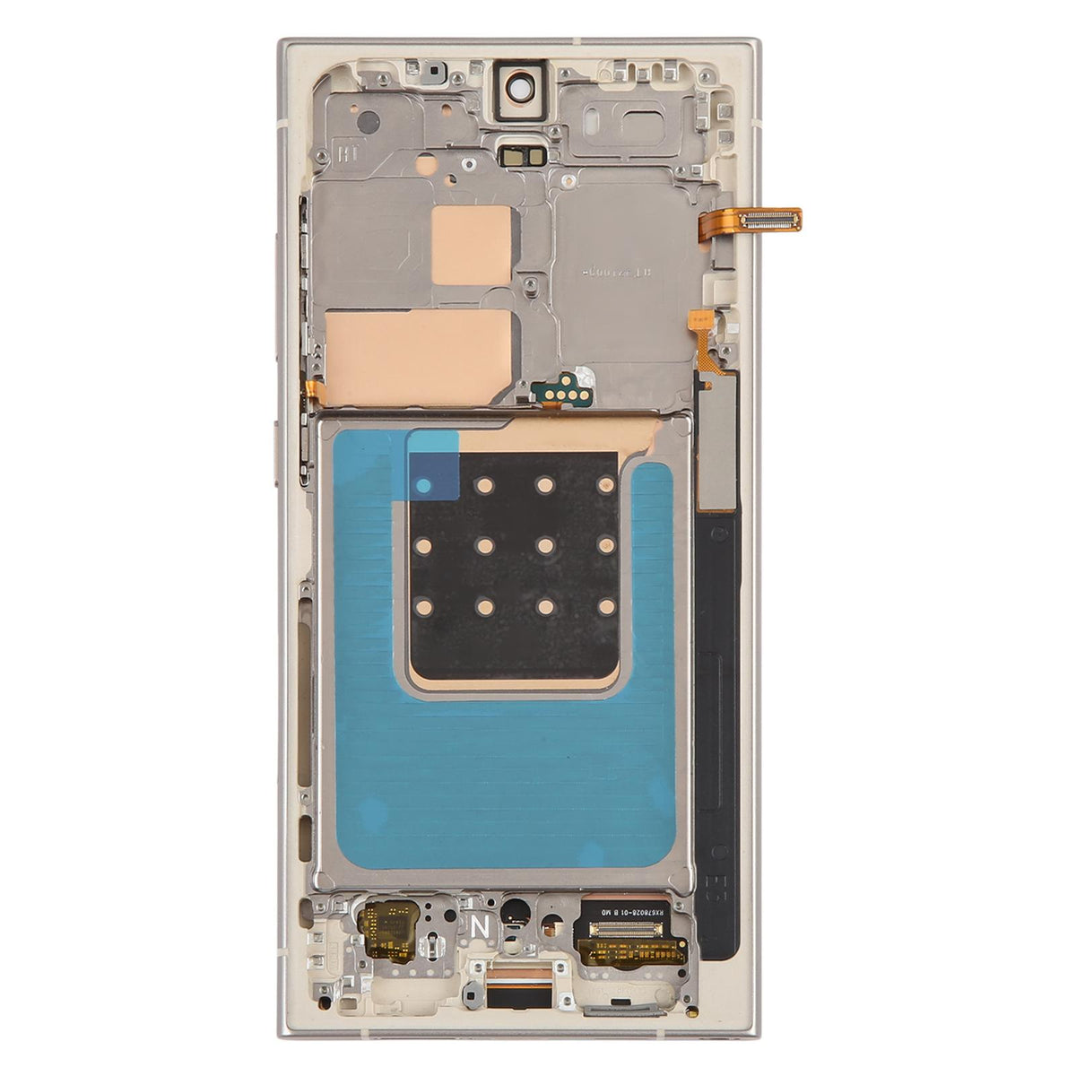 OLED Display Screen for Samsung Galaxy S24 Ultra Gold with Frame Folder Combo Fingerprint Working