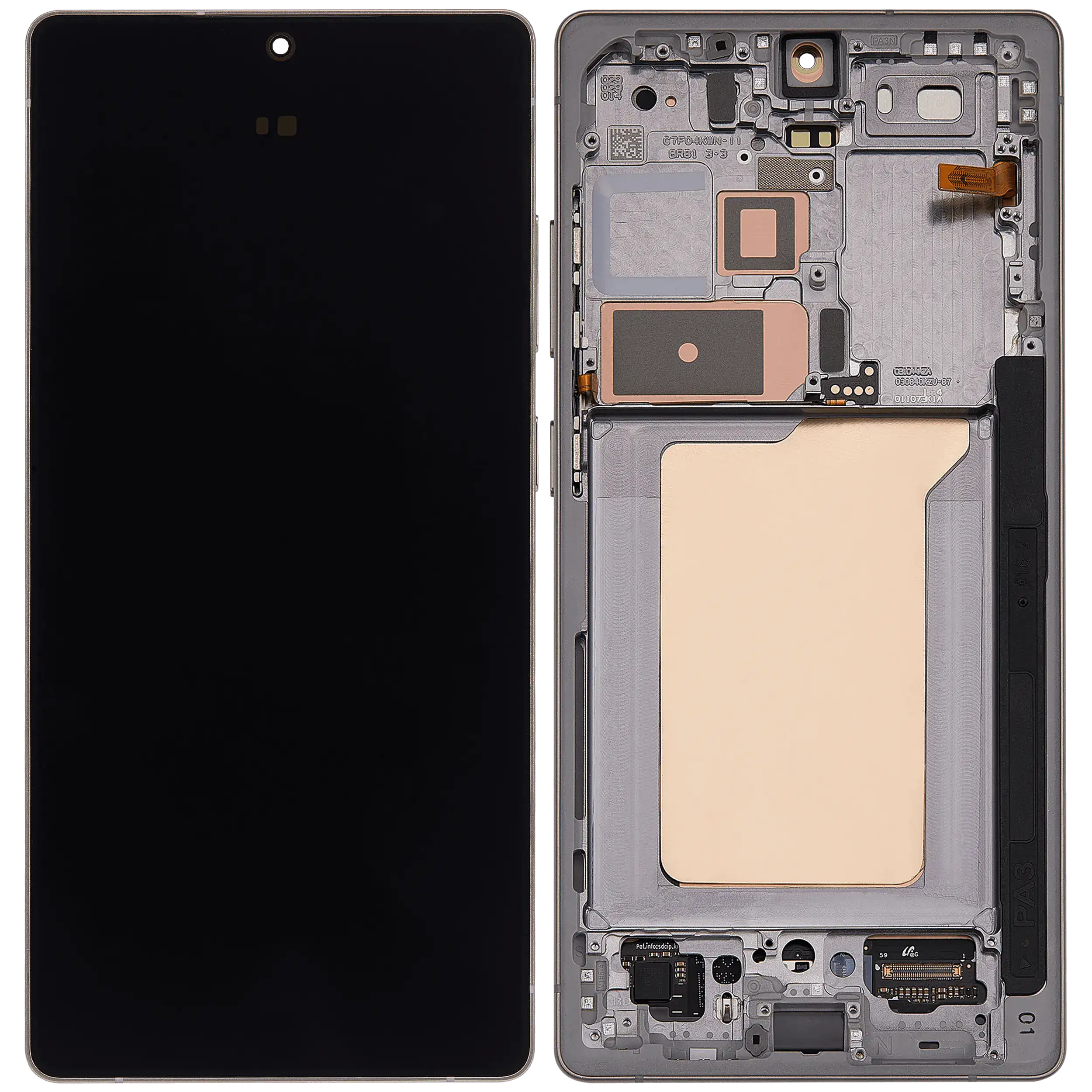 OLED Display Screen for Samsung Galaxy S25 Ultra Folder Combo with Frame Grey