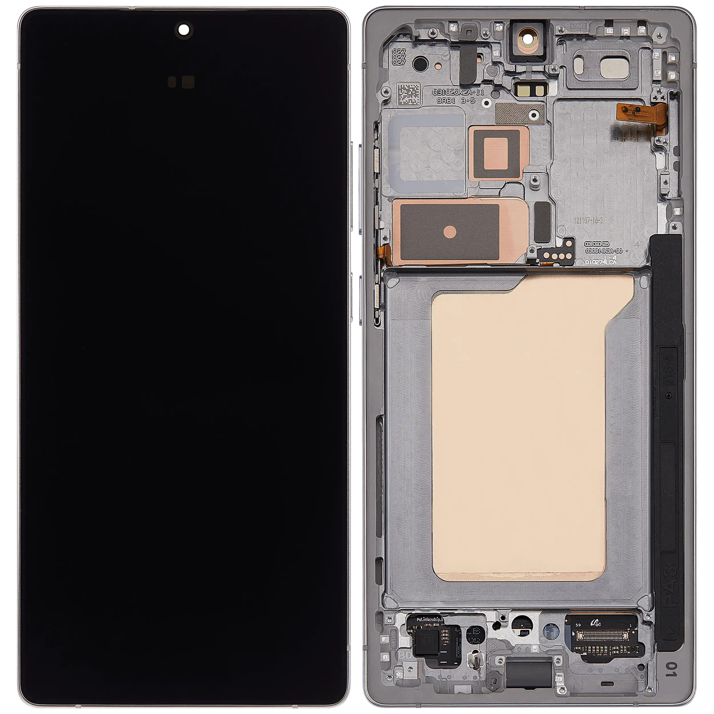 OLED Display Screen for Samsung Galaxy S25 Ultra Folder Combo with Frame Silver