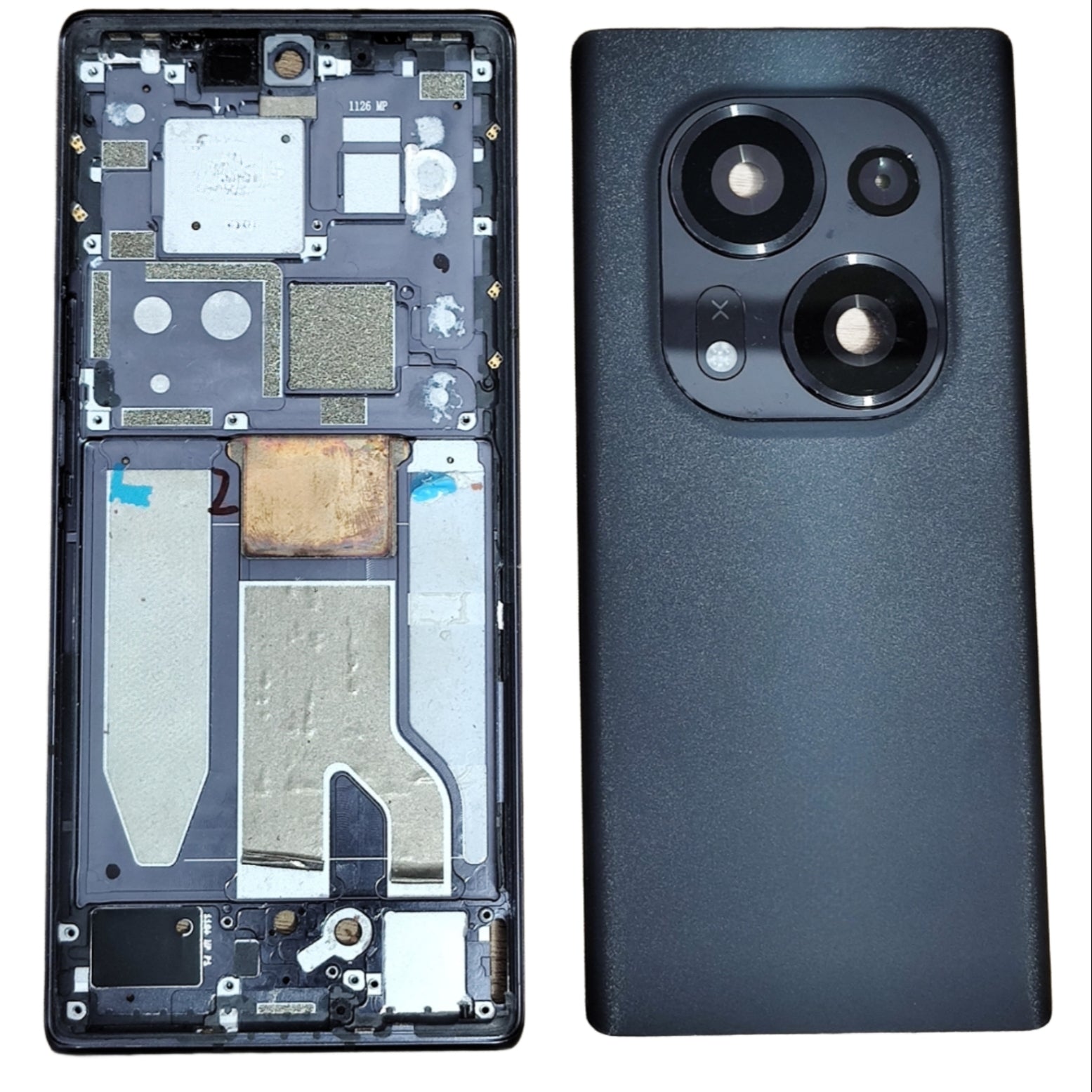 Complete Housing Body Back Panel with Chrome Bezel Ring for Tecno Phantom X2