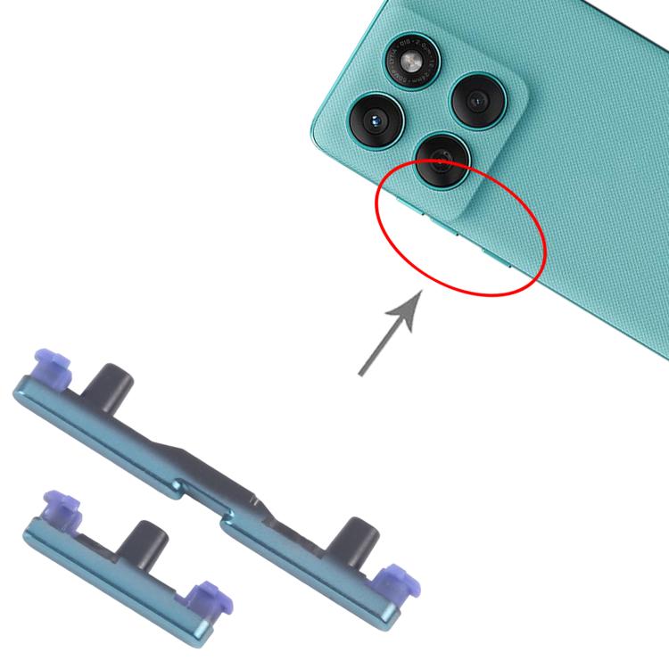 Outer Power On Off Volume Button for Motorola Edge 60 Pantone Amazonite Side Keys