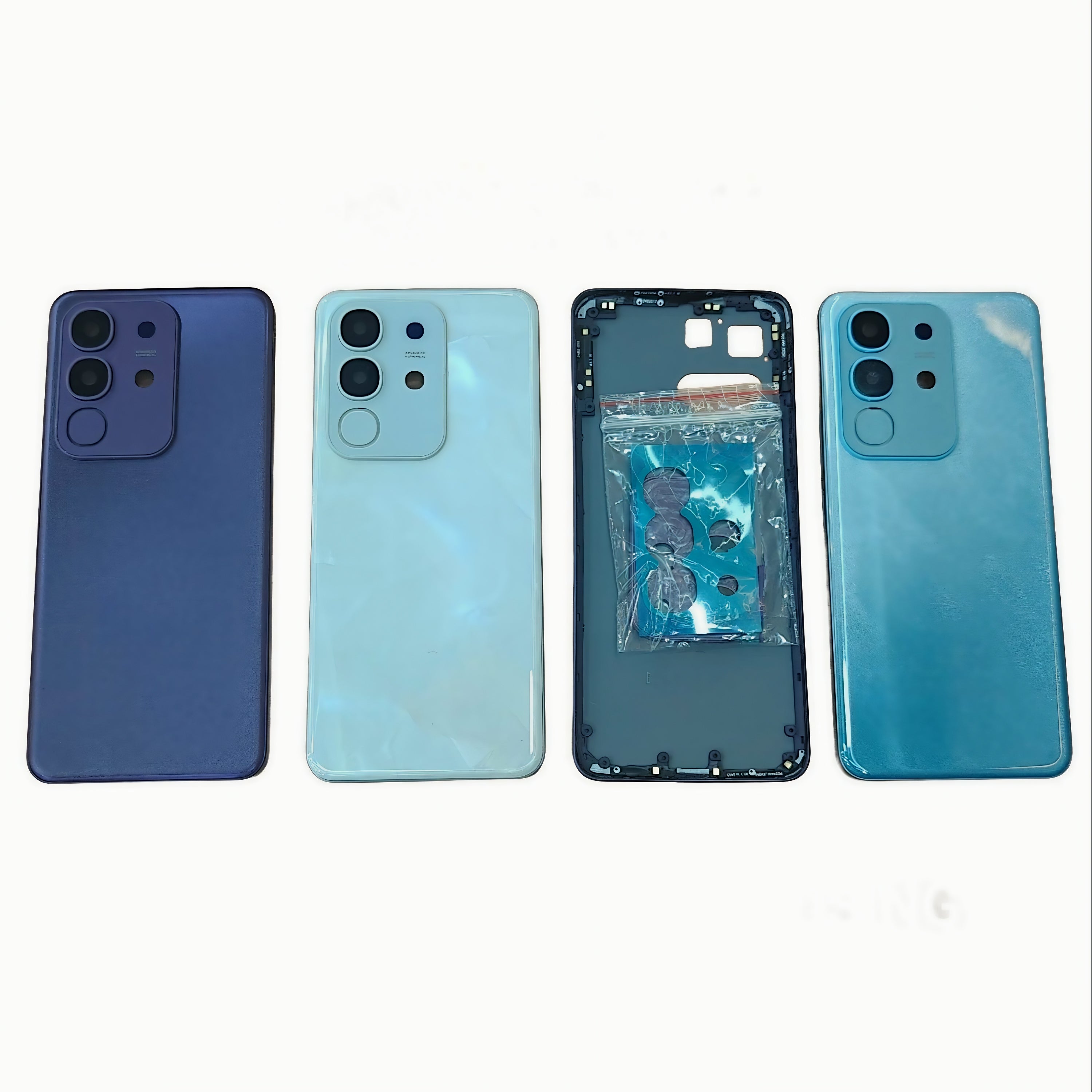 Complete Housing Body Back Panel with Chrome Bezel Ring for Vivo T4X