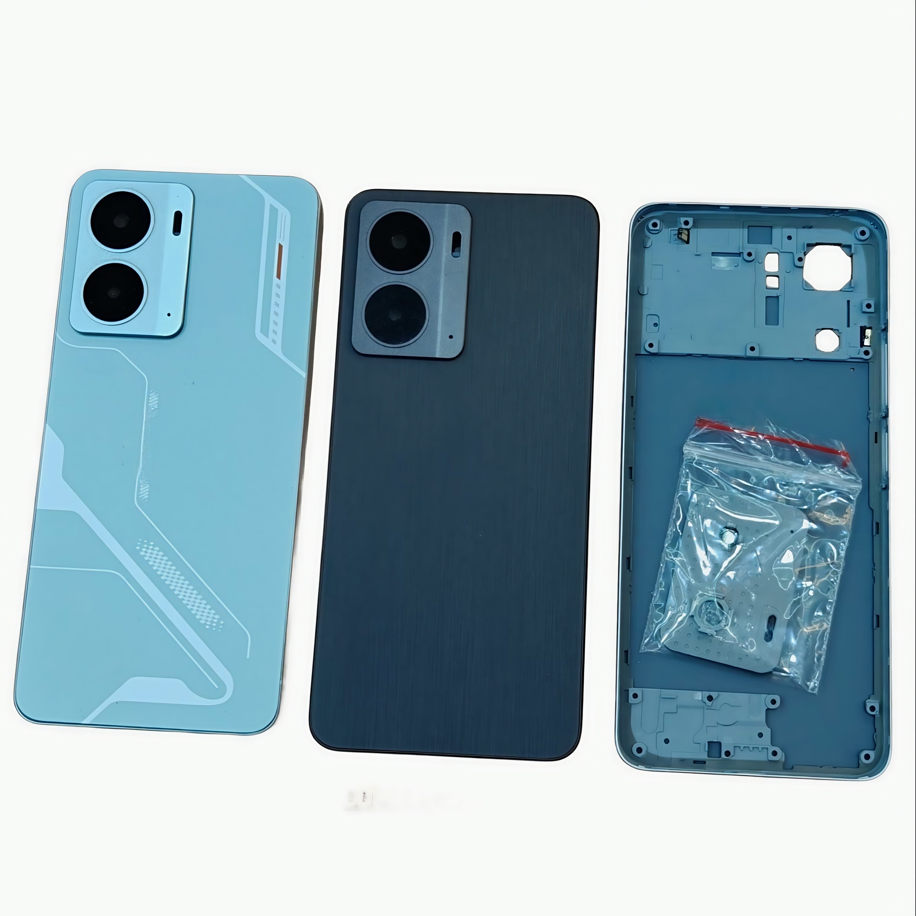 Complete Housing Body Back Panel with Chrome Bezel Ring for Realme P3 5G