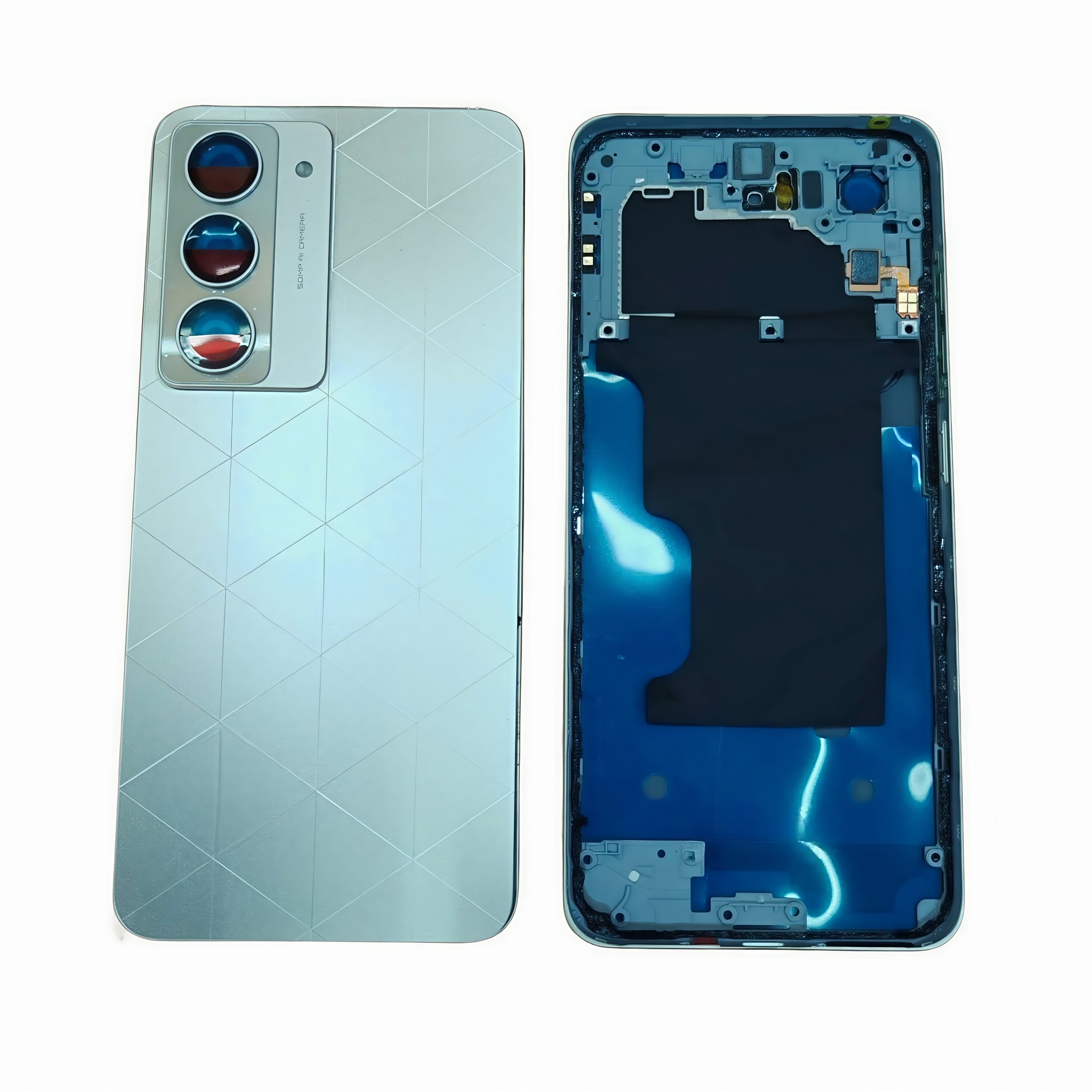 Complete Housing Body Back Panel with Chrome Bezel Ring for Realme P3X
