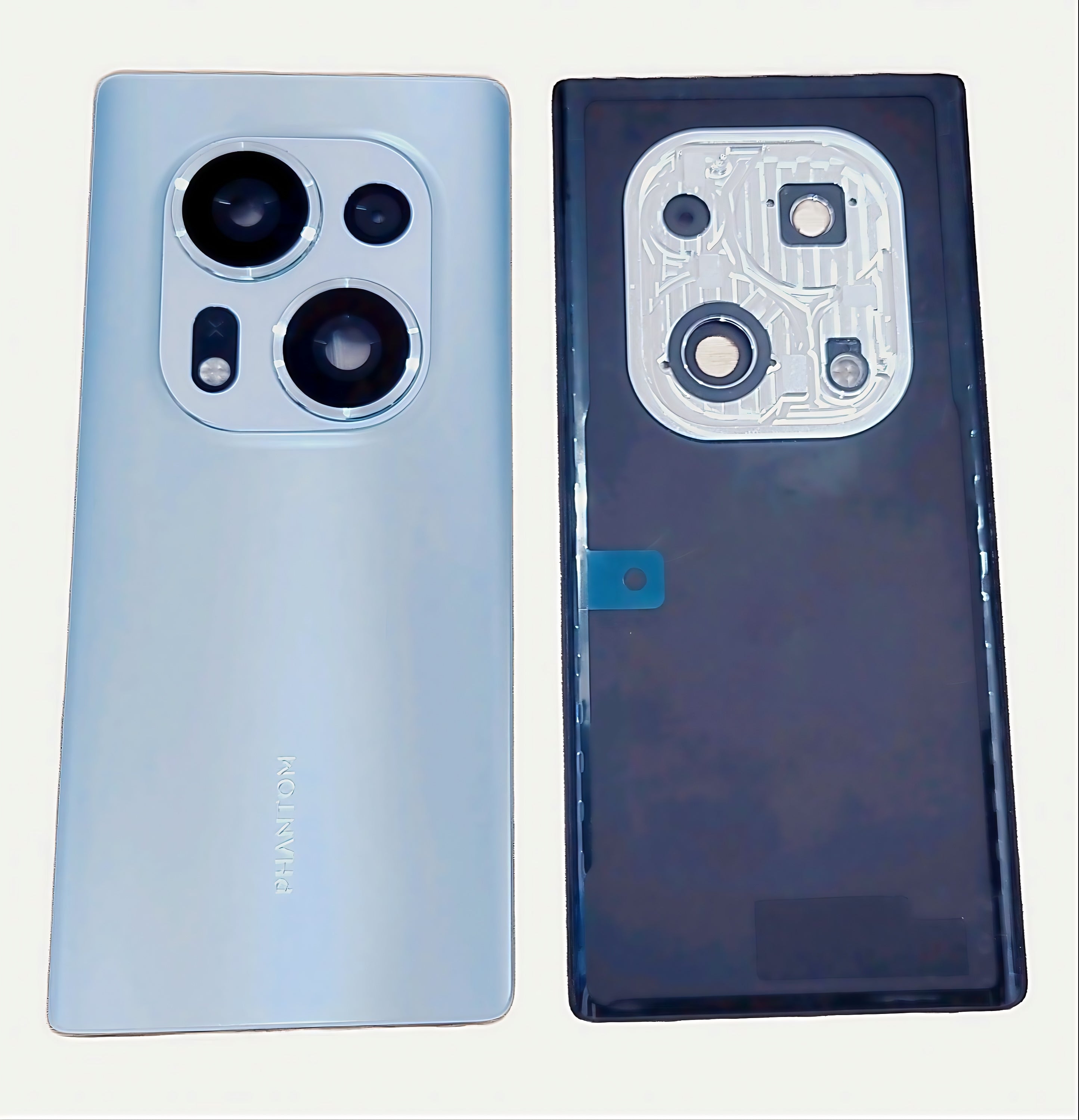Back Glass Panel for Tecno Phantom X2 Silver  with Camera Lens