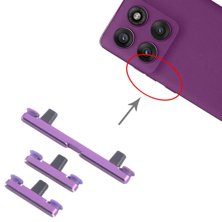 Outer Power On Off Volume Button for Motorola Edge 60 Pro Pantone Shadow Side Keys