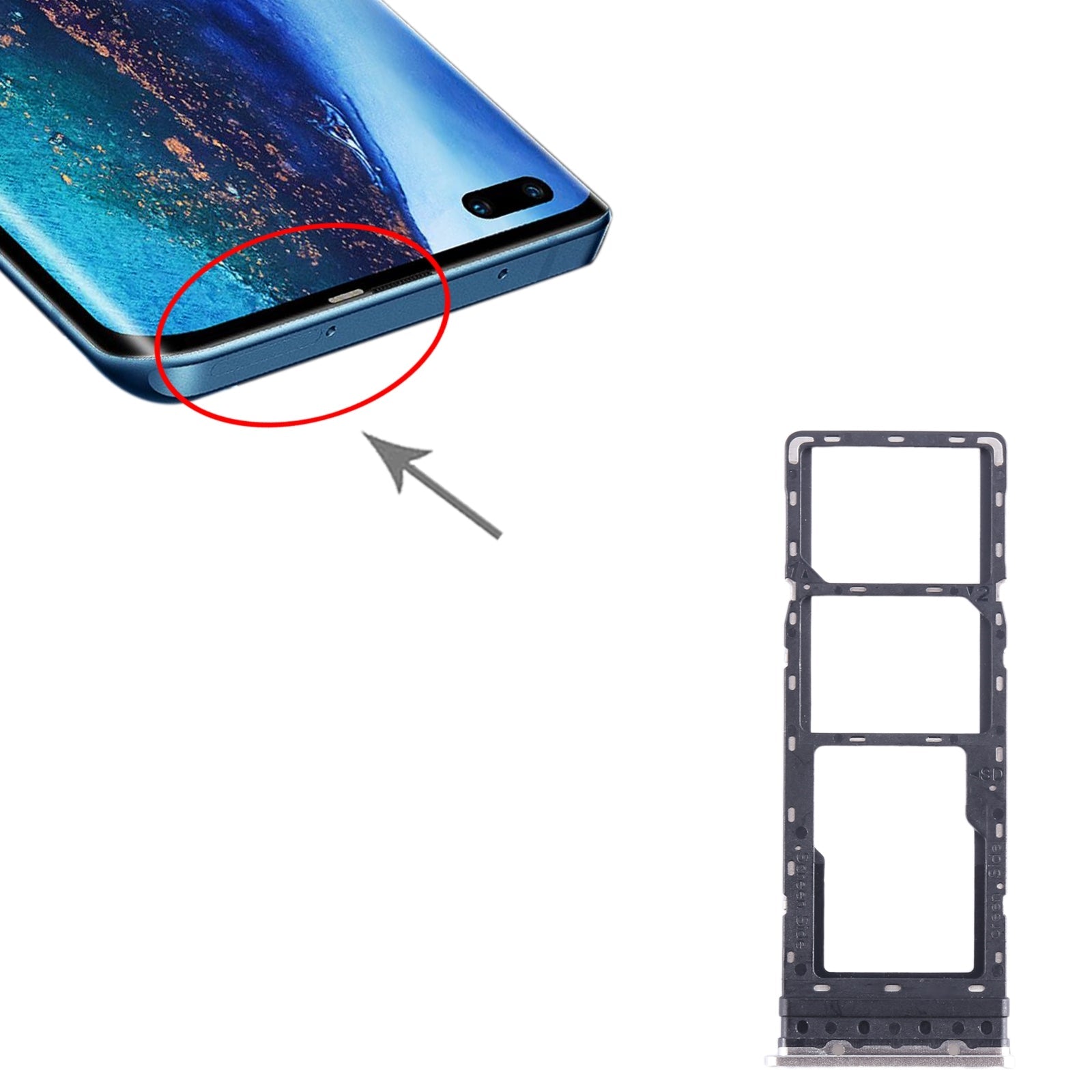Sim Card Holder Tray for Tecno Phantom X Orange - EGFix