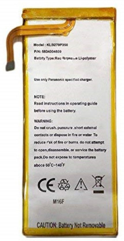2700mAh Battery for Panasonic Eluga i3 (KLB270P350)
