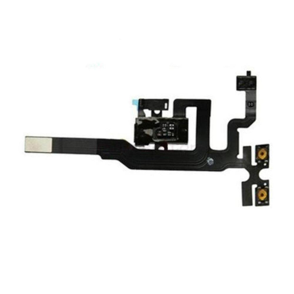 Audio Headphone Jack with Volume Control Button Flex for Apple Iphone 4S