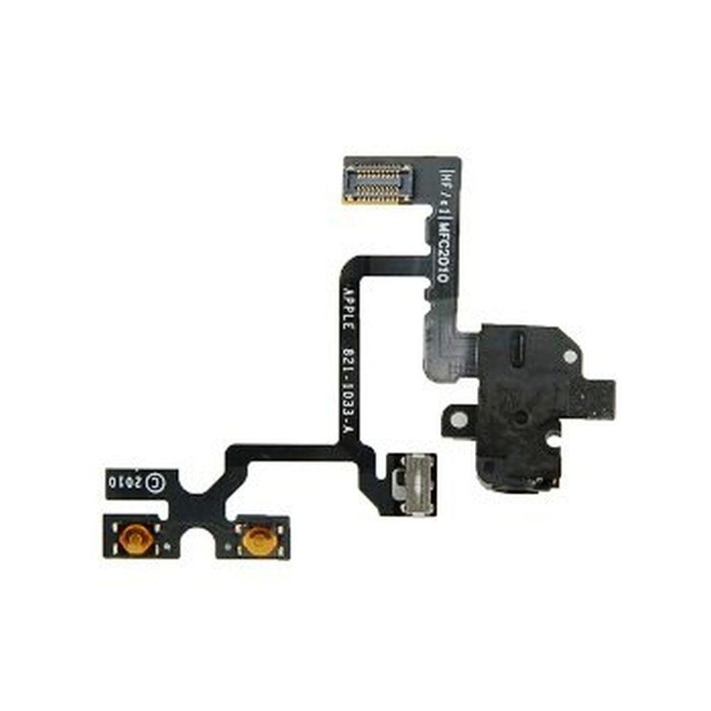 Audio Headphone Jack with Volume Control Button Flex for Apple Iphone 4