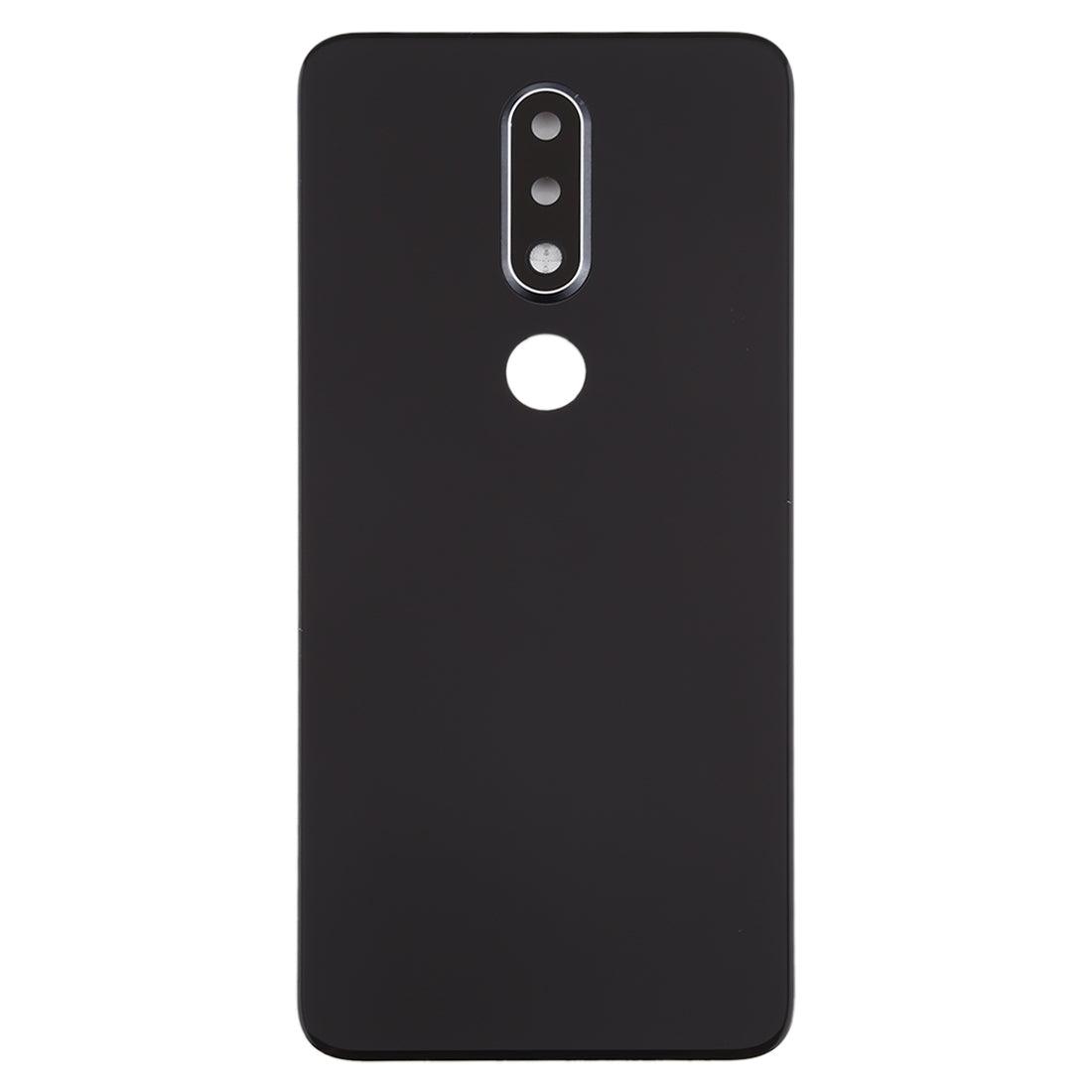Back Glass Panel Housing Body for Nokia 6.1 Plus Black With Camera Lens