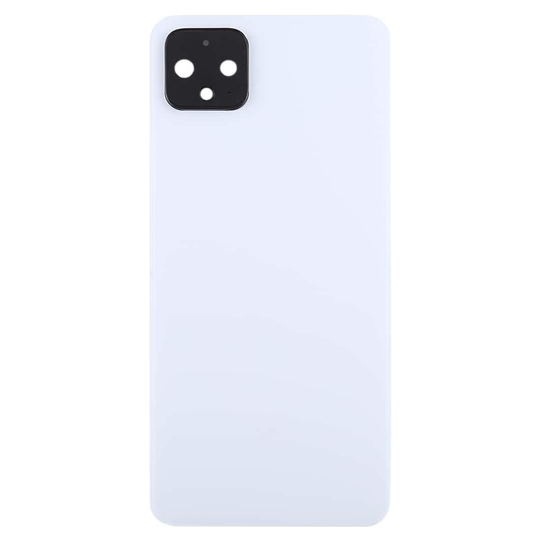 Back Glass Panel for Google Pixel 4 White with Camera Lens