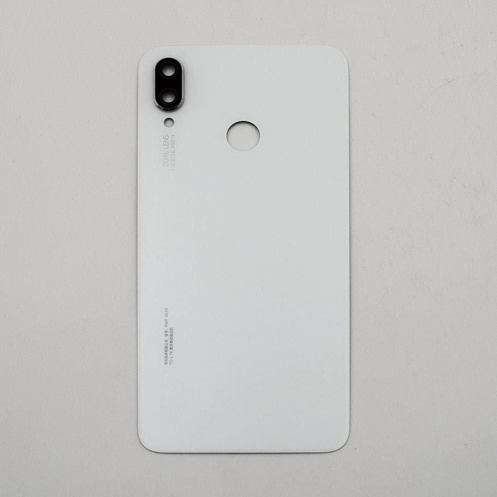 Back Glass Panel for Honor Nova 3i White with Camera Lens Module and Self Adhesive Tape